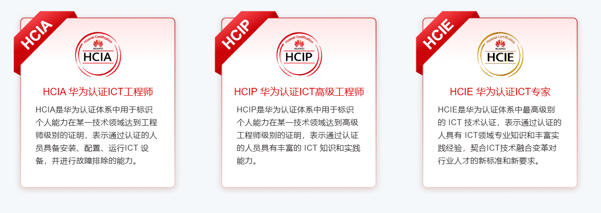 华为认证等级介绍