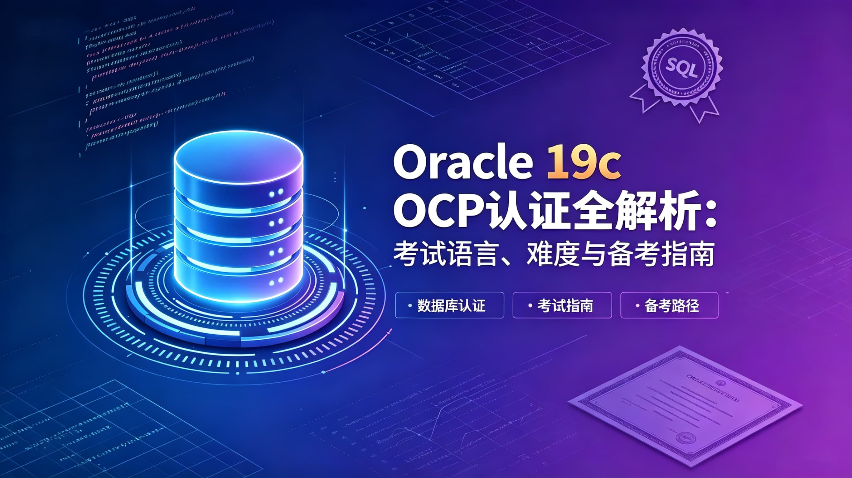 Oracle 19c OCP认证全解析:考试语言、难度与备考指南 Oracle 19c OCP认证全解析:考试语言、难度与备考指南